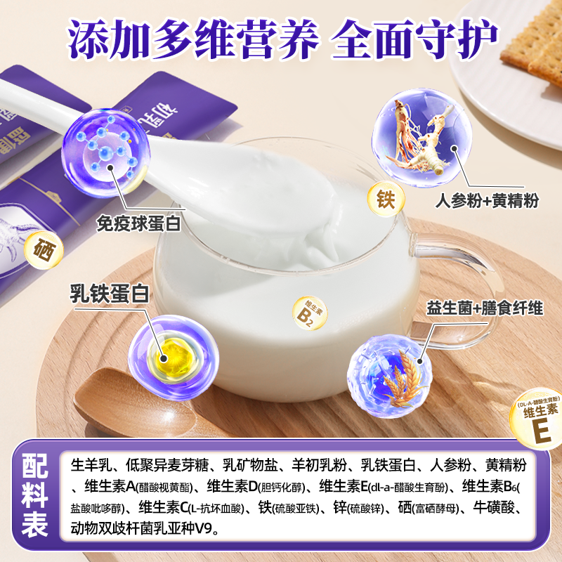 【官方正品】盛健初乳高钙配方羊奶粉高蛋白成人中老年免疫球蛋白