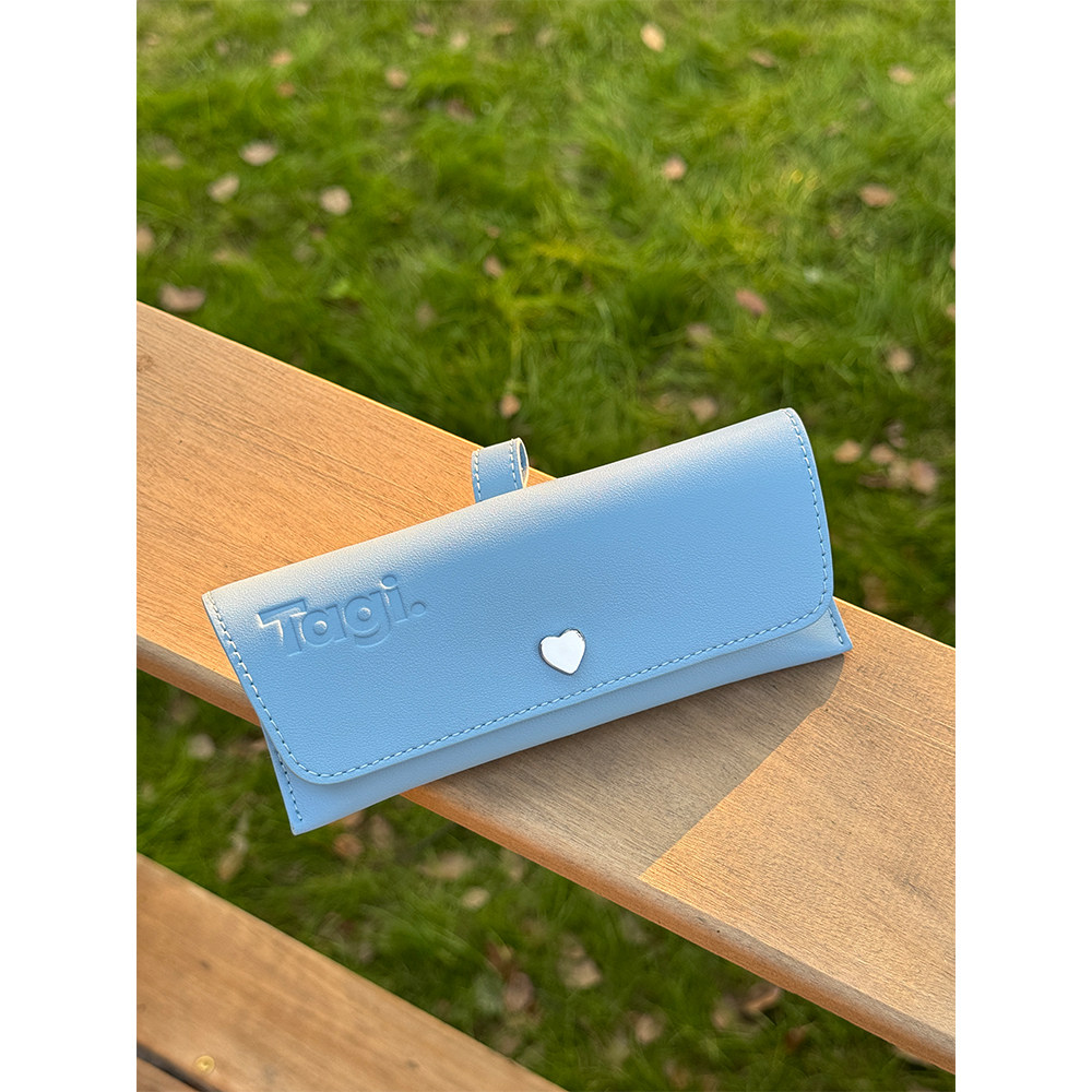 Tagi.爱心眼镜收纳盒挂绳挂脖简约皮革便携多功能眼镜袋,淘宝优惠券,粉丝福利购,淘宝优惠卷