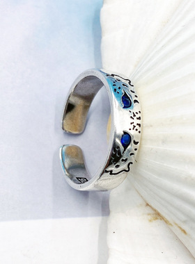 新品守护荒野豹子戒指男复古做旧潮个性情侣对戒简约时尚手饰品戒