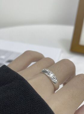 新款韩版简约个性三只小熊指环可爱甜美复古气质小清新戒指手饰戒