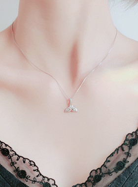 再见前任3林佳同款项链美人鱼鱼尾鲸鱼尾巴海豚尾巴颈链项链铜其