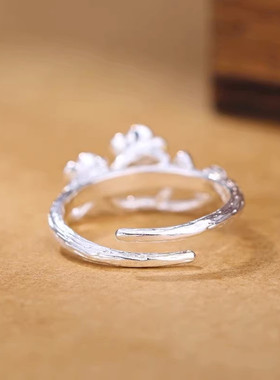 创意梅花指环花朵开口戒指流行饰品七夕表白情人节礼物指环