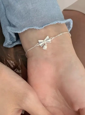 2025新品日韩蝴蝶结铃兰花手链女甜美森系花朵简约小众设计手饰潮