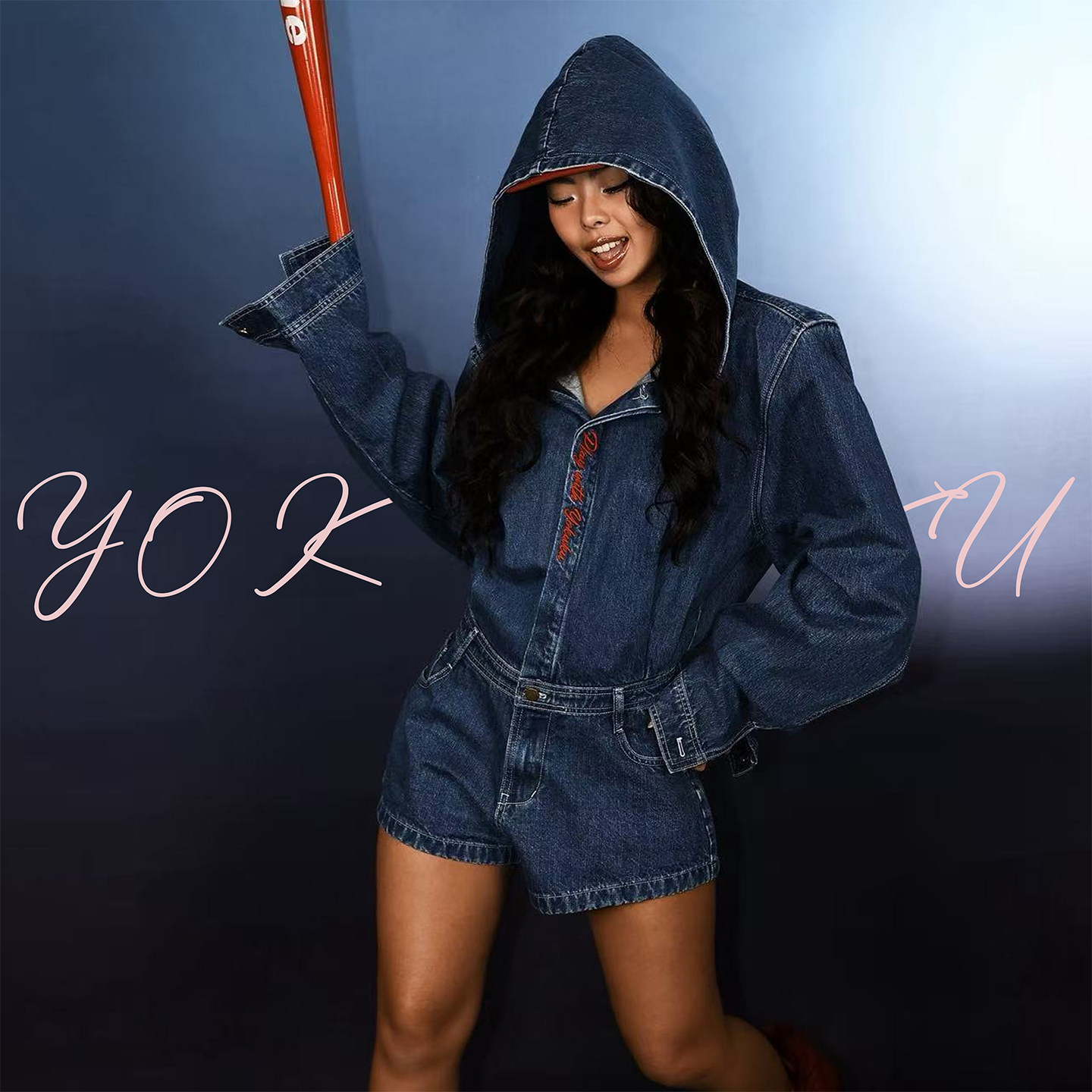 哟酷酷（羊城侦探）美式牛仔连体衣裤女连帽开衫显瘦卫衣短裤女,淘宝优惠券,粉丝福利购,淘宝优惠卷