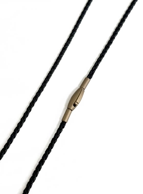 1.5mm不锈钢按键扣尼龙编织项链绳羽毛吊坠颈饰配绳手工编织颈绳