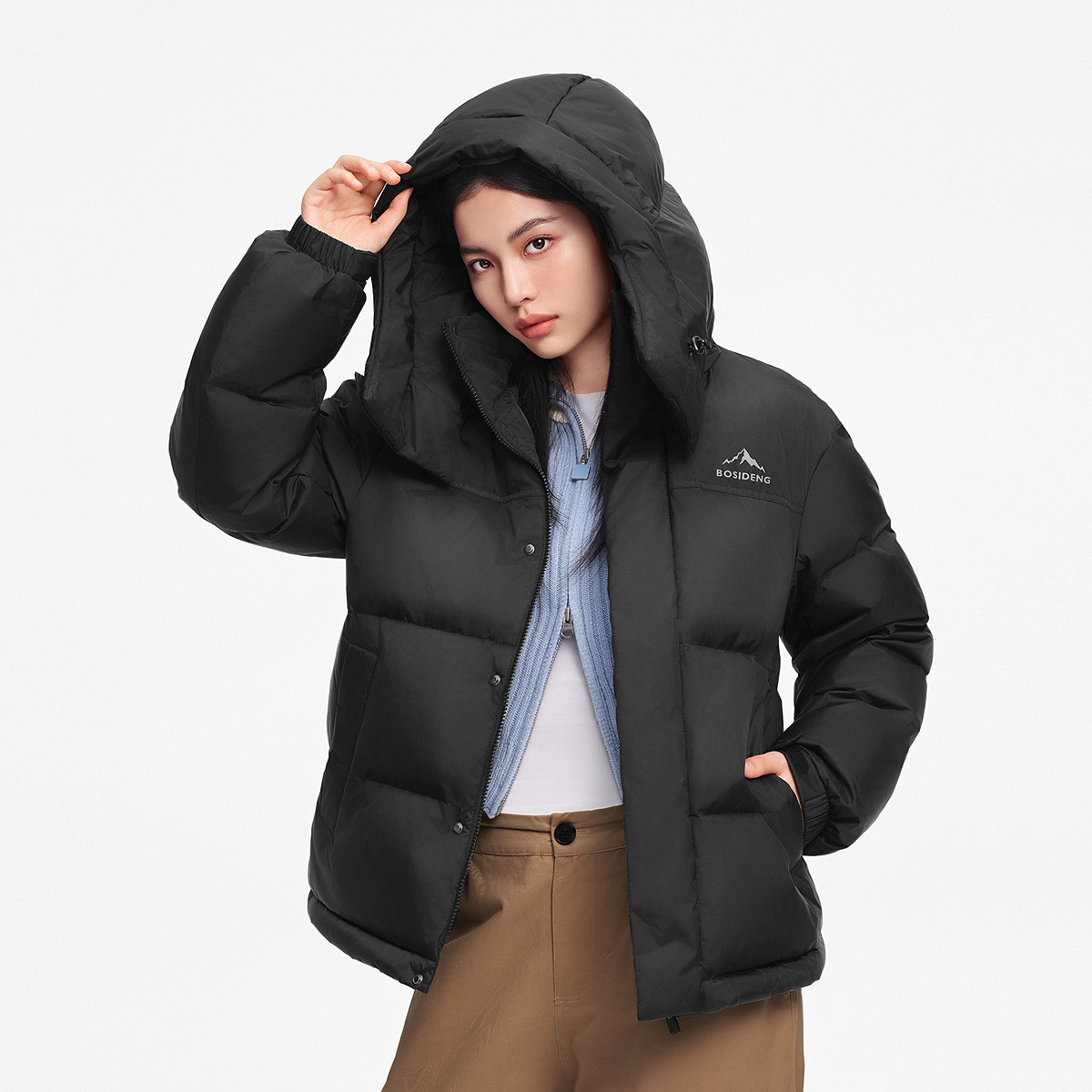 波司登2025新款冬季户外防风短款保暖羽绒服女男时尚运动经典休闲