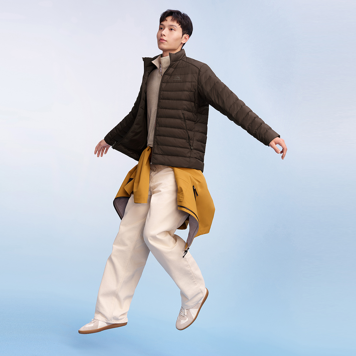 90鹅绒波司登25秋新款排骨条立领羽绒服男女短款防风外套内胆叠穿 - 图2