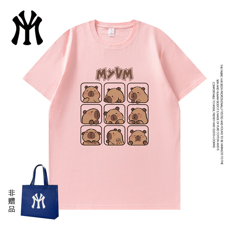 MYVM夏季情侣纯棉短袖T恤男女同款成人2