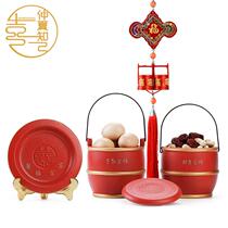 Ceramic children and grandchildren barrel Three suit gift boxes wedding red children and children Barrels Newcomer Womens Party Escort Dowry Wedding Gifts