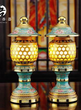 速发佛具用品大全供具供佛香用花瓶佛前供水杯供灯盘家薰炉供果长