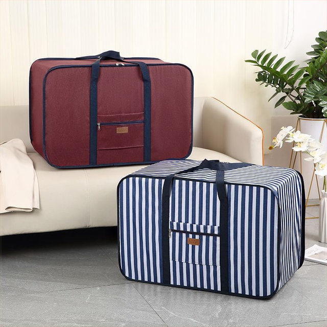 Dormitory school student Thickened waterproof Oxford cloth storage bag Large capacity clothing quilt bag Student luggage bag