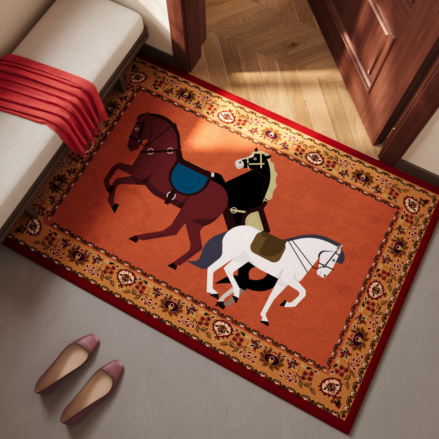 入户门地垫马年玄关大门口进门脚垫2026新款喜庆新年室内防滑地毯,淘宝优惠券,粉丝福利购,淘宝优惠卷