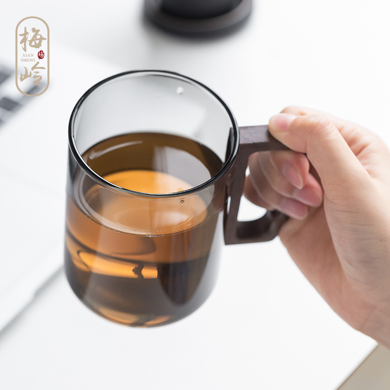 简约玻璃杯耐高温过滤内胆茶水分离杯泡茶杯水杯办公杯个人专用杯 - 图2