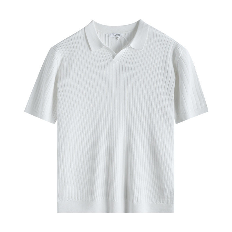 【新品首发】冰丝短袖针织polo衫男士高级感翻领保罗夏季男式V领,淘宝优惠券,粉丝福利购,淘宝优惠卷