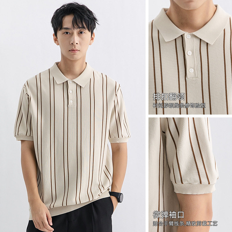 【新品首发】冰丝针织polo衫男士高级感带领商务休闲保罗短袖男式,淘宝优惠券,粉丝福利购,淘宝优惠卷