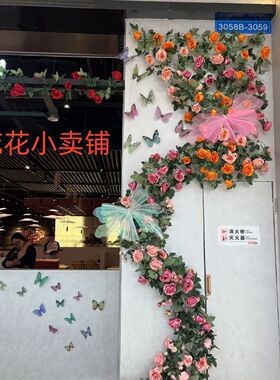 玫瑰花藤仿真条装饰藤蔓
