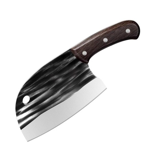 龙泉菜刀家用刀具厨房锻打斩切两用刀圆头锋利斩骨刀商用杀鱼刀