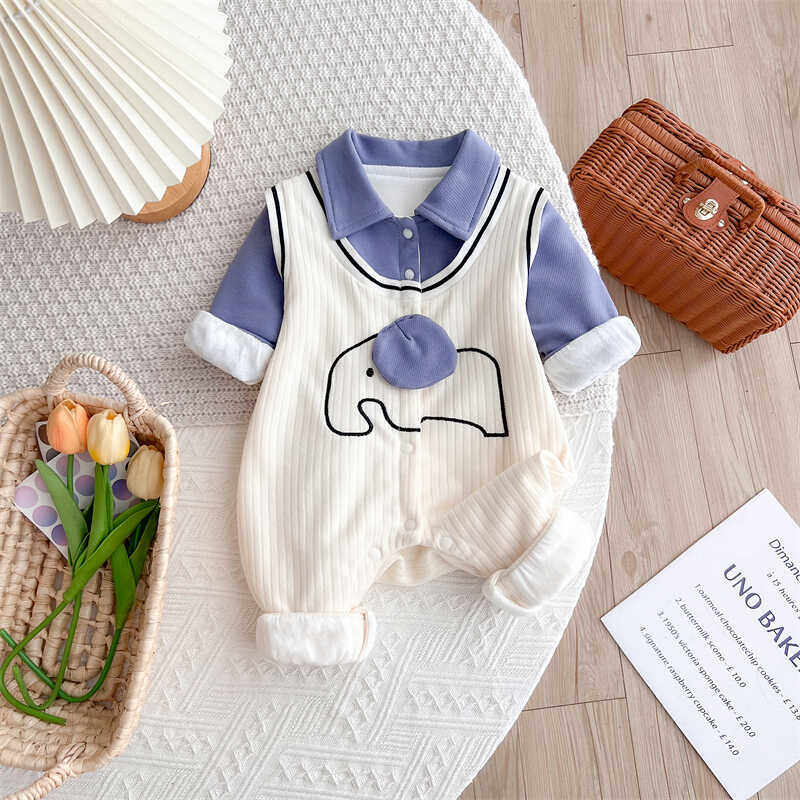 一岁男宝宝衣服婴儿秋季连体衣婴幼儿哈衣新生婴儿儿衣服满月百天