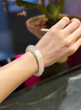 白月光手镯女荔枝冻高冰透玉髓高级感轻奢猫眼效应叮当贵妃美人镯