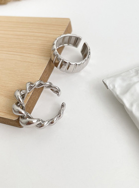 Yooper925纯银女小众设计指戒指