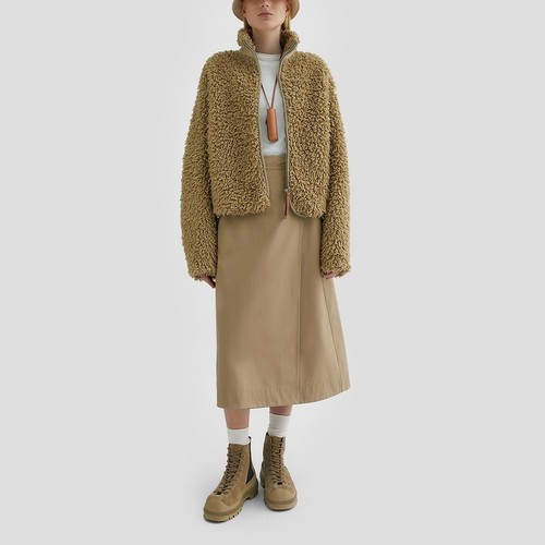 【甄选折扣】JIL SANDER+ 2025新品女士 拉链棉质秋冬外套 - 图1