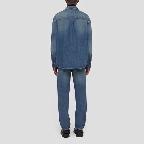 【甄选折扣】JIL SANDER+ 秋冬男士 棉质长袖牛仔衬衫 - 图2