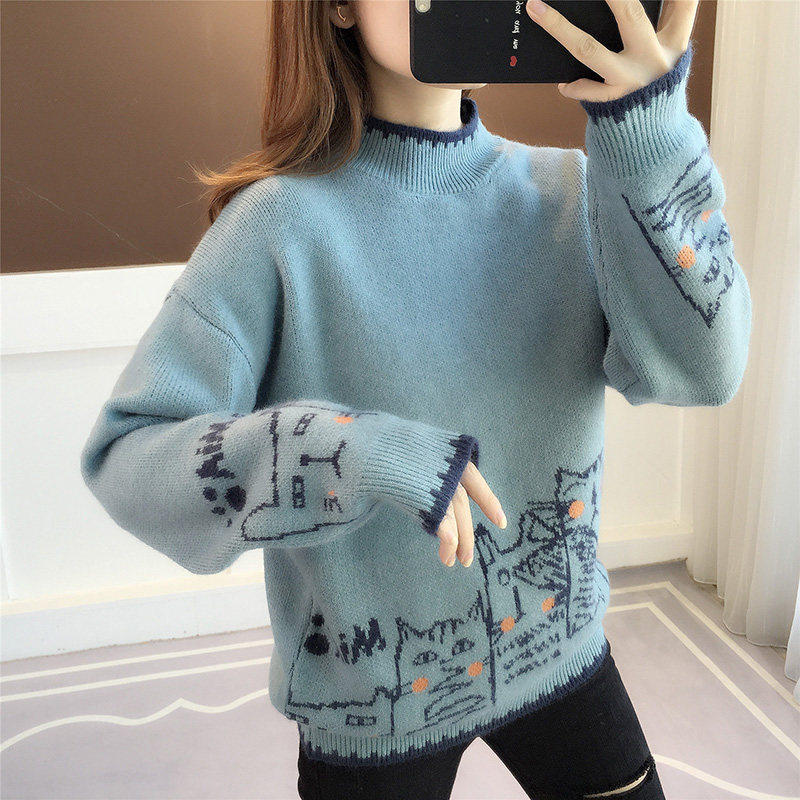 女士半高领加绒毛衣女秋冬新款2025年爆款洋气加厚冬季内搭打底衫,淘宝优惠券,粉丝福利购,淘宝优惠卷