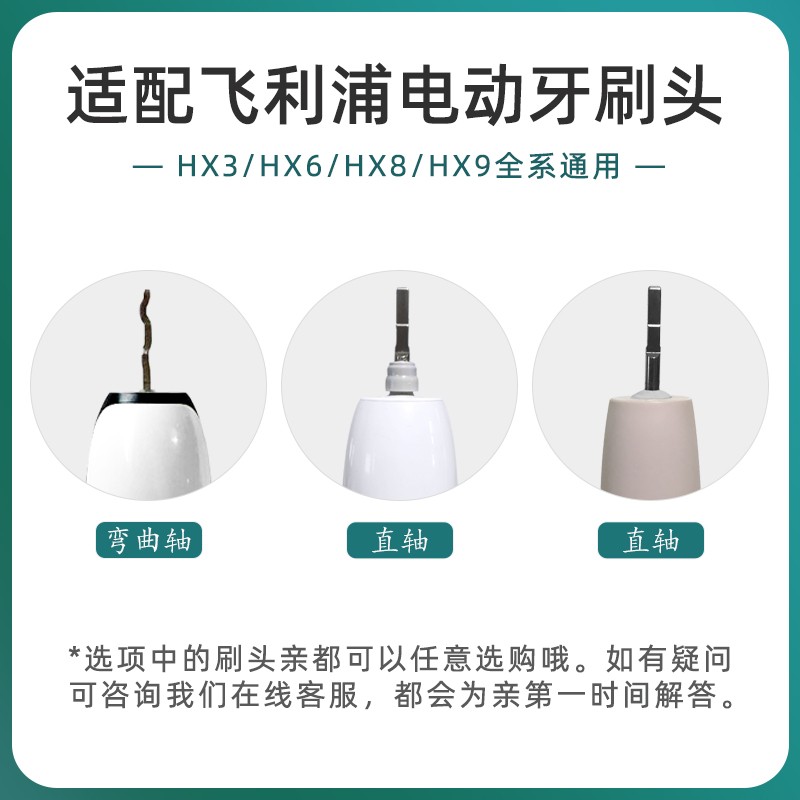 皓卫适用飞利浦HX6616/6610/6631/6620/6622/6630/32/电动牙刷头 - 图1