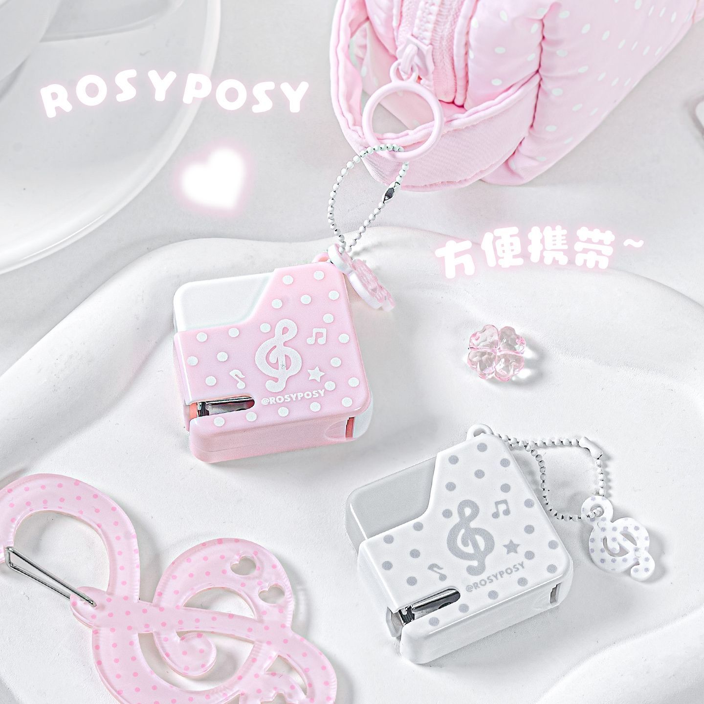 RosyPosy soft polka dot sugar cube stapler