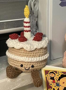 钩针钩织毛线Jellycat生日蛋糕收纳盒玩偶手工diy材料包自制礼物