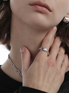 和猫男女设计张靓颖同款戒指纯银