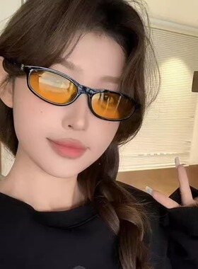 2025新款墨镜缪复古小猫眼玳瑁太阳眼镜小脸书呆子Jennie同款小框