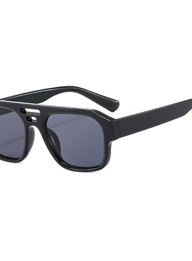 欧美双梁嘻哈太阳镜女高级感2024防紫外线开车墨镜男士高级感