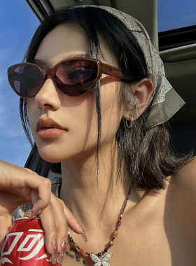 2024新款太阳镜街拍潮猫眼墨镜女高级感复古女士太阳眼镜遮阳防晒