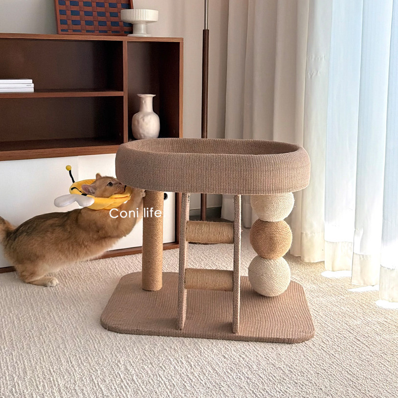 Coni life猫爬架猫窝一体猫抓板剑麻小型猫架子不占地猫抓柱玩具,淘宝优惠券,粉丝福利购,淘宝优惠卷