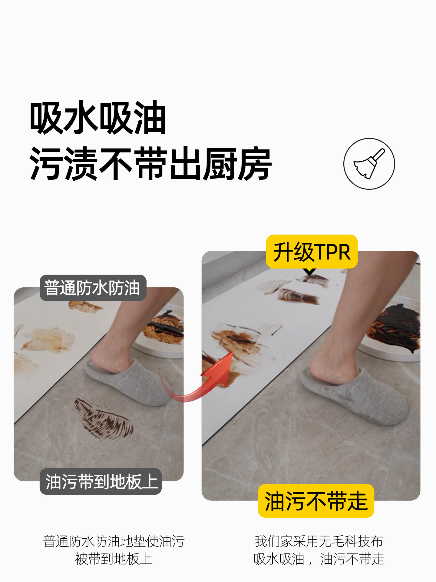 厨房地垫防滑防油可擦免洗专用防水脚垫门口硅藻泥地毯家用吸油,淘宝优惠券,粉丝福利购,淘宝优惠卷