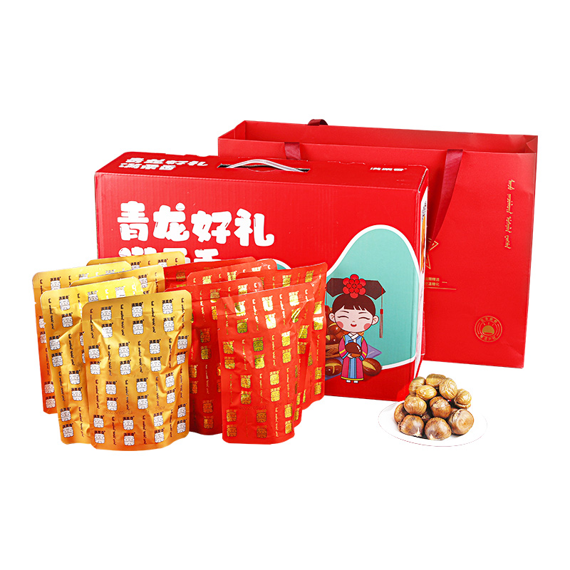 满栗香 甘栗仁开口栗礼盒1kg 节日送礼 坚果零食礼盒 河北特产