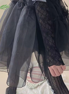 y2k亚文化芭蕾风袖套lolita蕾丝手袖花边蝴蝶结遮瑕婚纱长手套cos