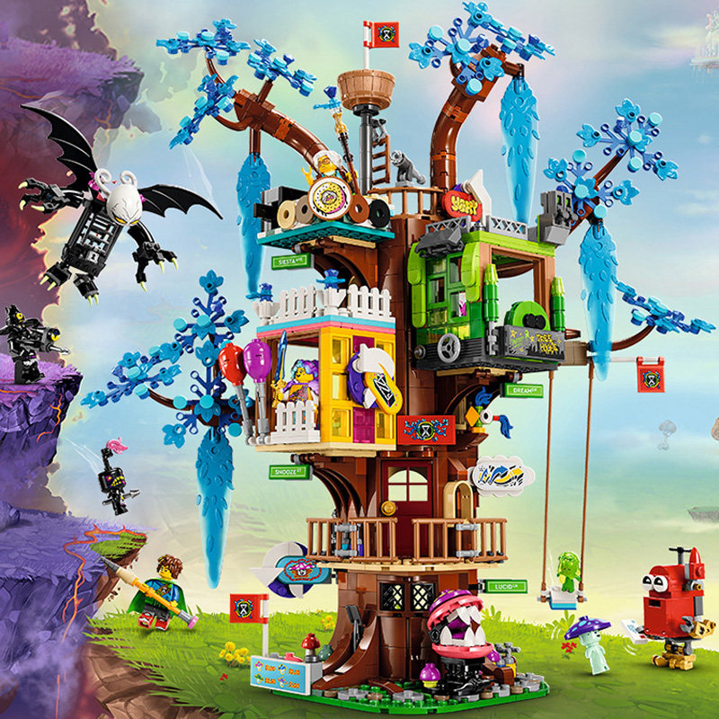 中国积木梦境城猎人71461奇幻树屋儿童益智拼装玩具男女孩子礼物