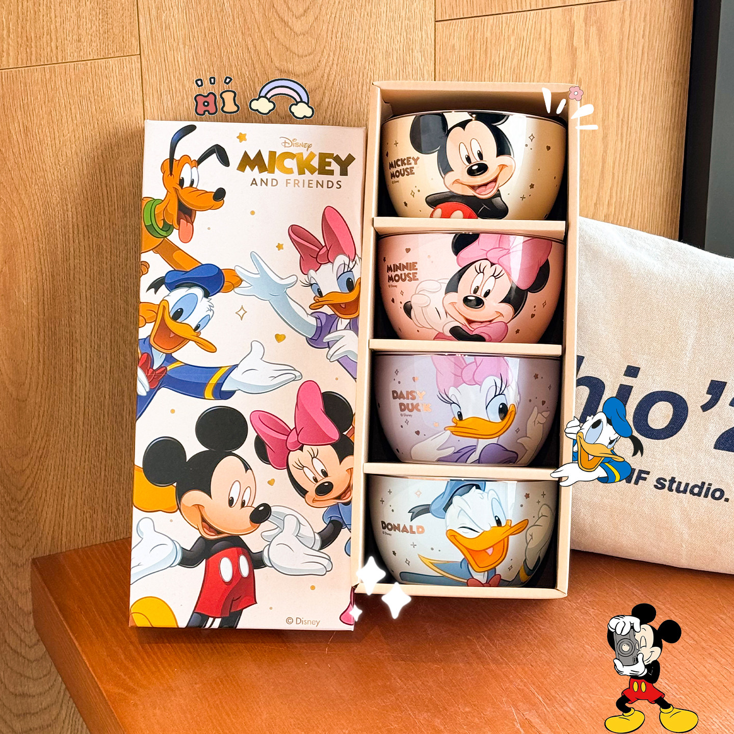 迪士尼联名餐具碗盘套装家用盘子饭碗2026新款乔迁礼物一人食碗碟,淘宝优惠券,粉丝福利购,淘宝优惠卷