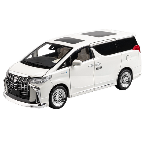 电动门1:18正版埃尔法车模型合金仿真商务汽车模型摆件男孩玩具车 - 图3