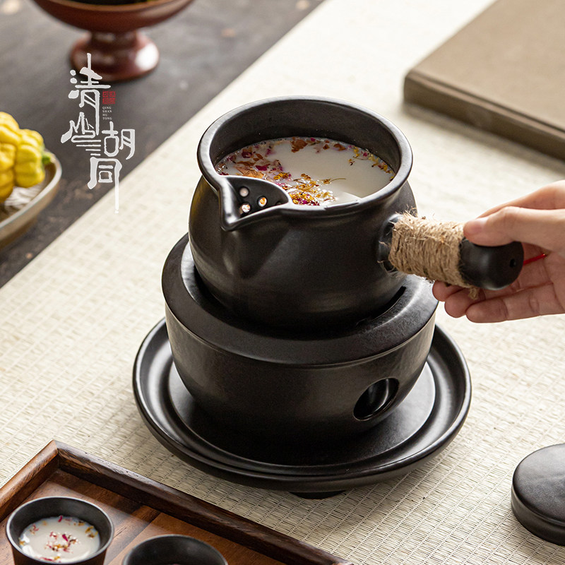 围炉煮茶家用室内煮奶茶罐罐茶煮茶器烤茶陶瓷茶壶耐高温可干烧,淘宝优惠券,粉丝福利购,淘宝优惠卷