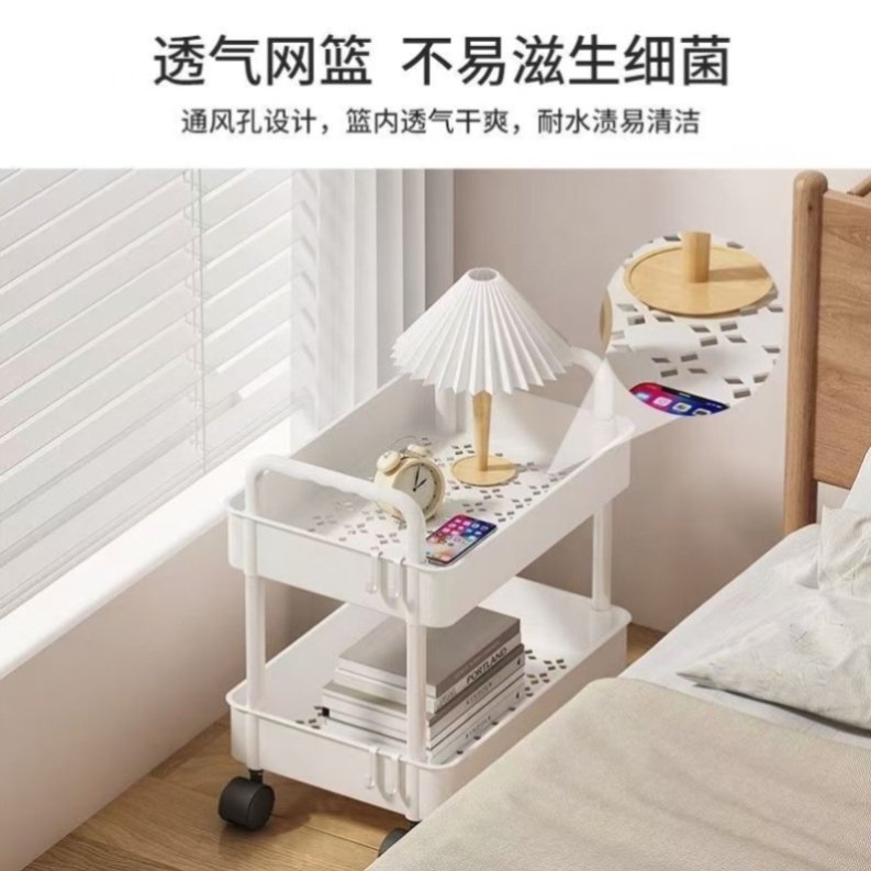 收纳置物架移动零食厨房多功能储物宿舍带轮收纳架收纳落地多层 - 图2