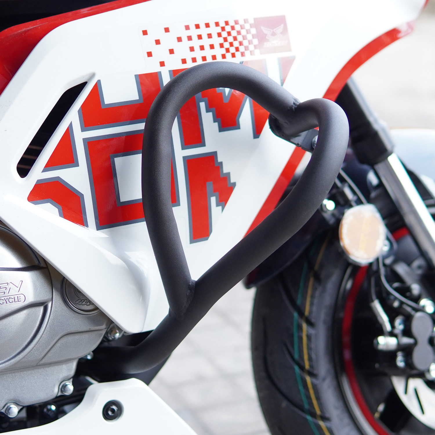 适用宗申小熊泡泡墩墩保险杠防摔护杠改装配件全包围防护特技杠 - 图3