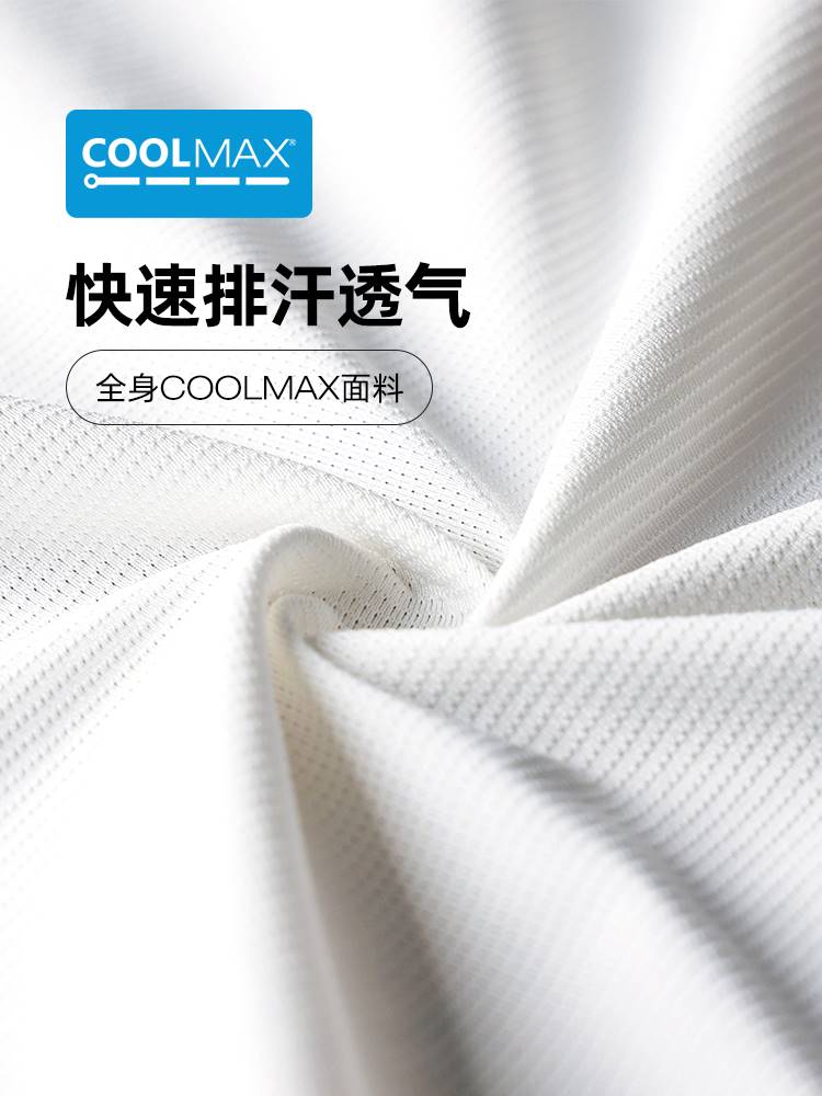 兰帕达 银魂coolmax速干骑行服男短袖白色透气上衣公路自行车夏季 - 图0