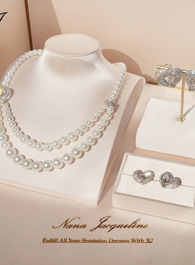 NJJewelry立体爱心耳饰
