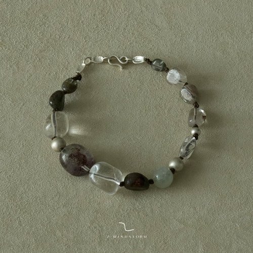 Z-WINDSTORM绿幽灵发晶串珠项链/手链原创小众天然水晶石手串寻物 - 图2