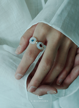 Z-WINDSTORM 白水玛瑙彩宝串珠 原创小众戒指耳饰手链手工链转运