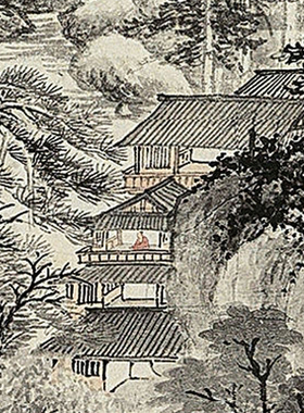 王鉴 山水图选清代山水图国画原作微喷临摹画稿装饰画