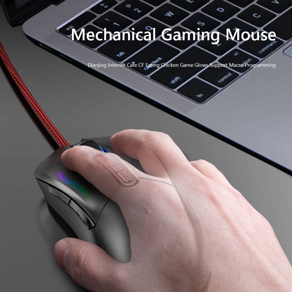 GM90 Gaming Mechanical Mouse Wired 3200DPI 4-Level Adjustabl - 图2